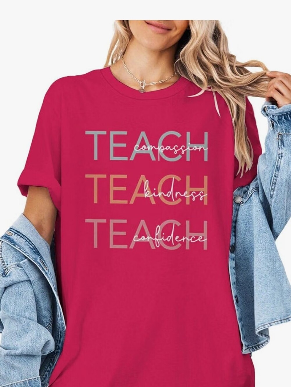 Generic Raspberry Heather Graphic T-Shirt XL – Teach Kindness & Compassion